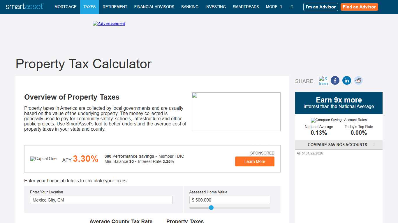 Property Tax Calculator: Estimator for Real Estate Taxes
