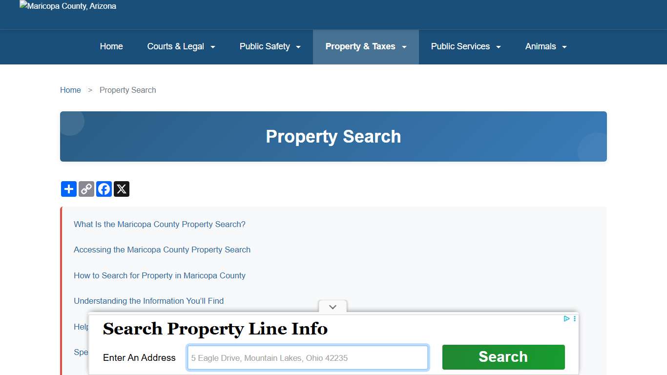 Maricopa County Property Search